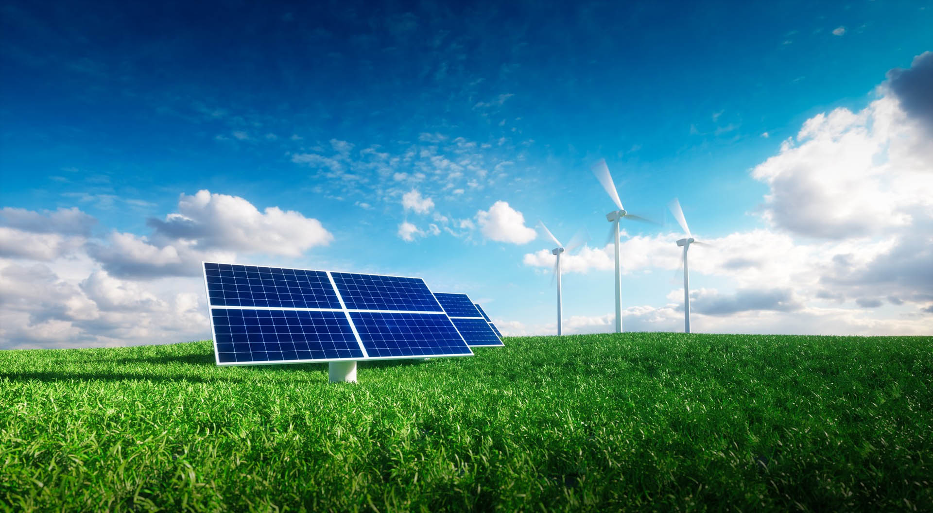 renewable-energy-concept-photovoltaics-wind-turbines-grass-filed-3d-illustration